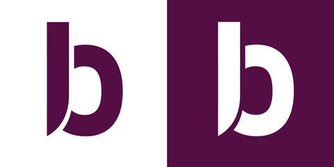 Purple Letter B Logo Design vector illustration