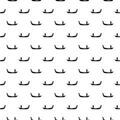 Gondola with gondolier seamless pattern isolated on white background © sljubisa