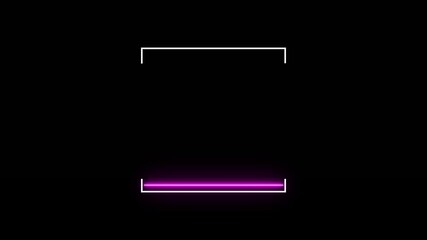 abstract Barcode scanner QR code Neon shine Icon animation isolated on black background. 4k video animation. - Powered by Adobe