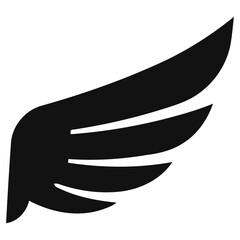 Obraz premium wing logo symbol icon vector illustration wing icon Feather icon. Vector icon isolated on white background.