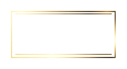 Obraz premium Golden Border Frame with Transparent Background for Professional Design Elements