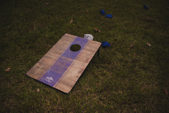 Cornhole Board in the grass