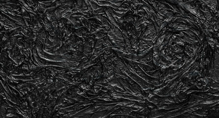 Abstract background with black wall texture for web banner template or wallpaper design