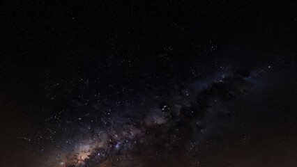 Brilliant milky way galaxy illuminating the vast cosmic night sky