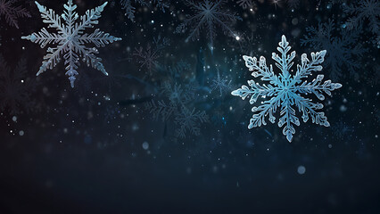 christmas snowflake on black background