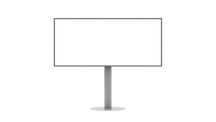 Blank signboard on metal stand