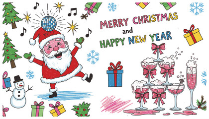 Festive Christmas Icon Set – Stocking, Gingerbread, Sweater & Holiday Symbols | Vector Illustration