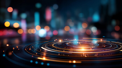 Data concept visualization interface information management system digital database display technology infrastructure representation computing network structure defocused