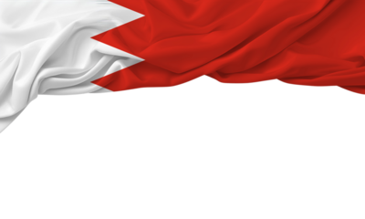 Draped and Folded Fabric Bahrain flag 
