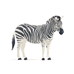 Naklejka premium Vector illustration of a zebra isolated on a white background