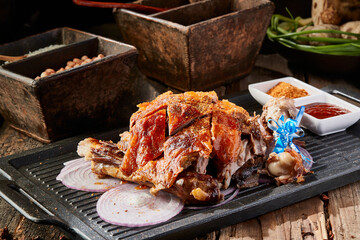 Mongolian roasted lamb leg