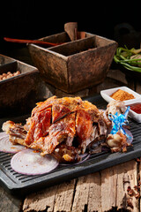 Mongolian roasted lamb leg