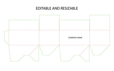 Editable and Resizable Die Line Template for Product Packaging Design
