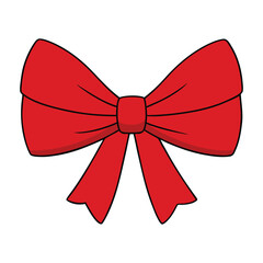 A delicate red thin ribbon bow sits elegantly as a header, adding a touch of charm and softness. Its simple loops and gentle shine create a graceful, festive accent.
