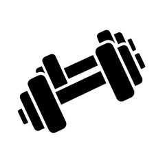 Strength in Silhouette: A sleek, minimalist silhouette of a dumbbell, embodying fitness, strength, and the pursuit of a healthy lifestyle.