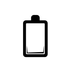 Low Battery Power Icon: The black and white symbol of a nearly depleted battery, a universal indicator of low power or energy, perfectly clean and minimalist.