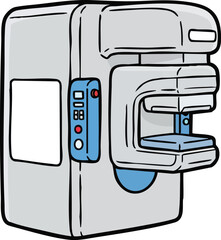Medical Mammogram Machine Illustration