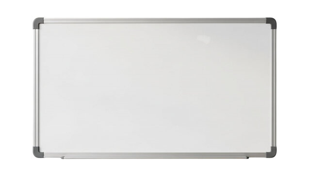 Blank whiteboard on white background