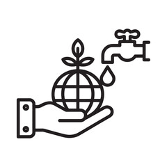 Nurturing the earth with water: a symbol of environmental care and sustainability