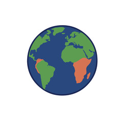 Earth Globe Vector – World Map Planet Illustration