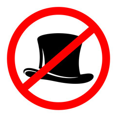 No hat allowed isolated isolated on transparent background
