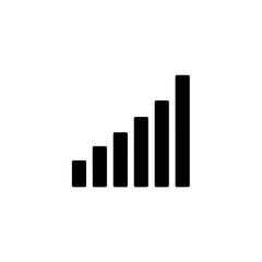 3D bar chart diagram illustration showing financial business growth and market success on a white background