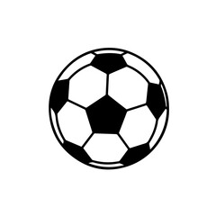 Obraz premium Round black and white leather soccer ball isolated on a white background, a common sport game object