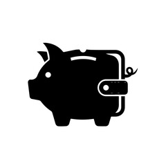 Obraz premium Pink cartoon piggy bank animal toy for finance and savings on a white background