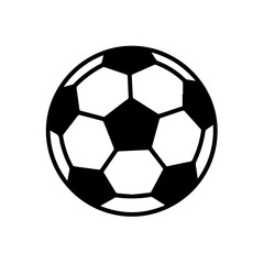 Isolated black and white leather soccer ball equipment for sport and fun