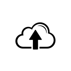 Cloud computing network connection symbol of an upload and download arrow icon button vector illustration