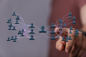 Abstract image representing connections, networks, and communication in digital form. Business and technology themes and concepts are reflected.