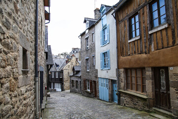 Fototapeta premium Pretty authentic street in small french village