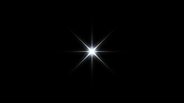 Sparkling stars animation, twinkle light stars sparkling, star twinkling for festive holiday event. night sky, glow twinkle movement timeline with energy explosion video on black background, 4k video