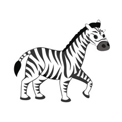 Obraz premium Playful Cartoon Zebra Illustration for Kids, Fun and Colorful Animal Art, Child-Friendly Design