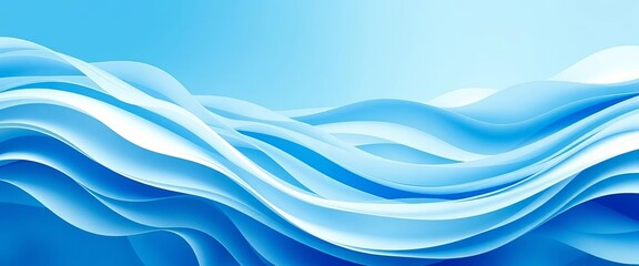 Layered blue and white abstract waves, dynamic texture,  fluid,  waves