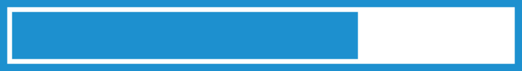 Flat Blue Horizontal Progress Bar UI Element