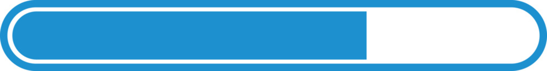 Half-Filled Blue Progress Bar Icon