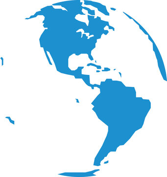 Western Hemisphere Globe Showing the Americas