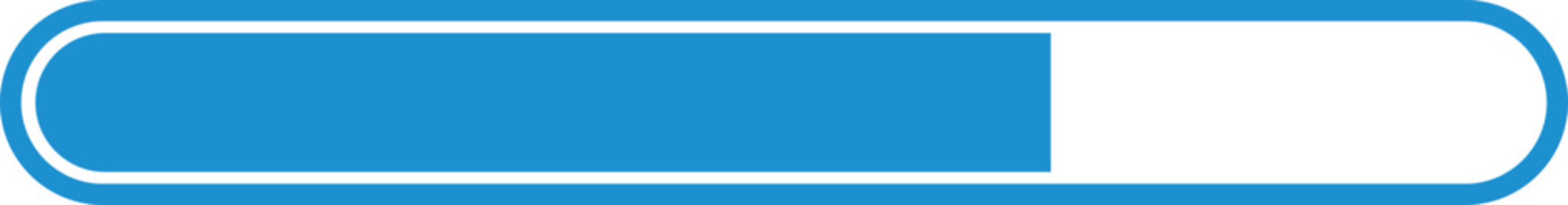 Half-Filled Blue Progress Bar Icon