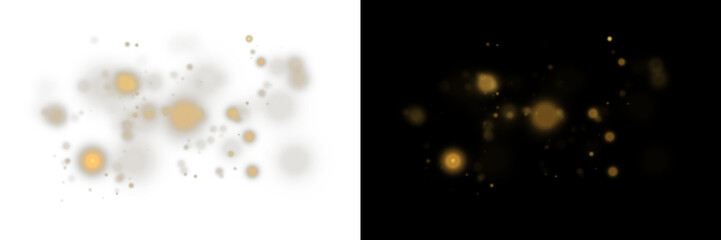 Bokeh lights effect background. Christmas glowing background glowing bokeh lights confetti and glitter texture overlay for your design.Vector and PNG 