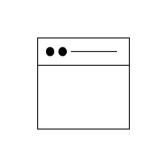 Minimalist Icon of Two Dots and Line in Simple Box Design
