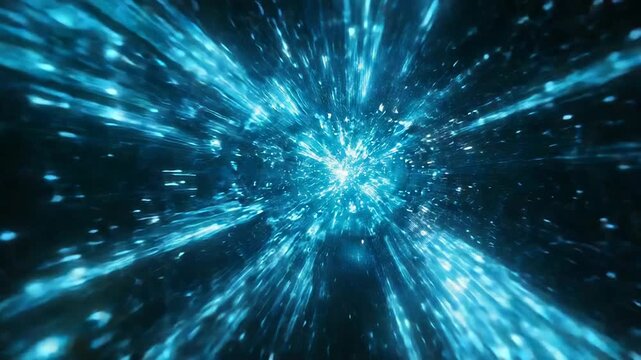 Hyperspace jump light speed traveling through a wormhole