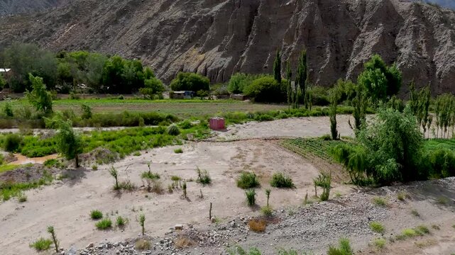 Vista a&eacute;rea con drone del Pucar&aacute; de Tilcara en la provincia de Jujuy, Argentina