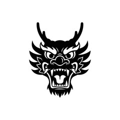 Aggressive Roaring Dragon Head Mascot