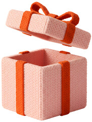 Obraz premium christmas knit gift box 