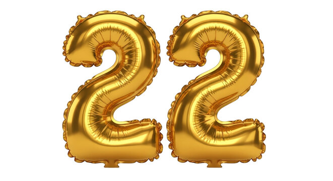 22 gold foil balloon