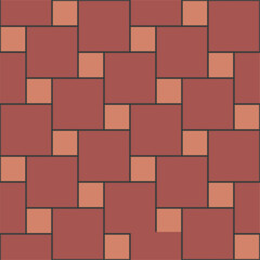 Repeating geometric pattern creating a seamless orange tile background