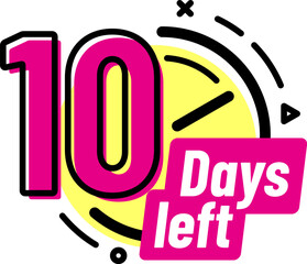 Ten days left countdown notification promotion banner