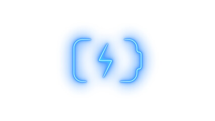 Electric power battery charging icon vector set. Outline Electric power battery charging Icon on transparent background vector image.