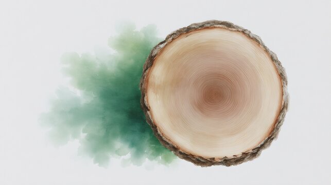 Large log with a green shadow on it